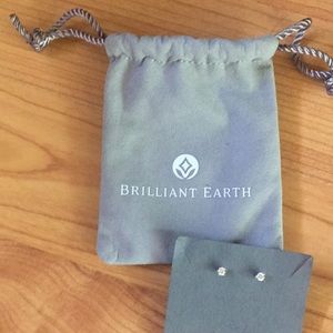 14k White Gold Diamond Earrings